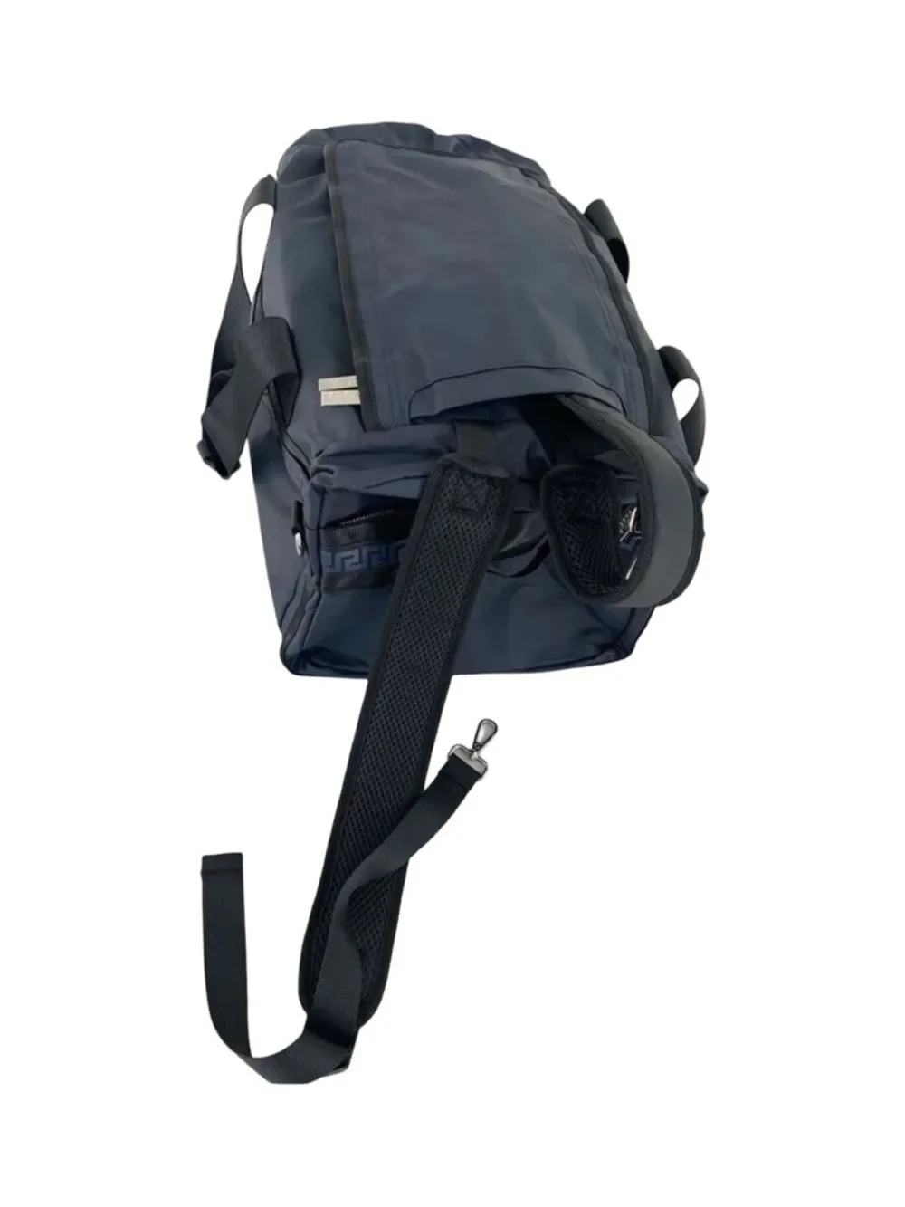 Versace Duffle dark blue Backpack faux gym Weekender travel Bag Par-fume